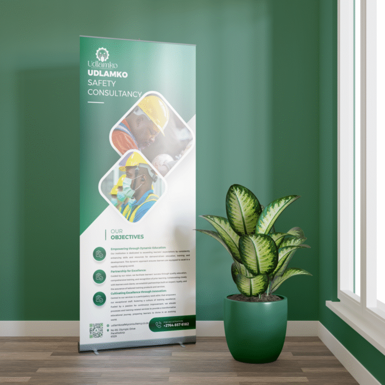 Udlamko Safety Consultancy Pull up Banner Design Mockup 4